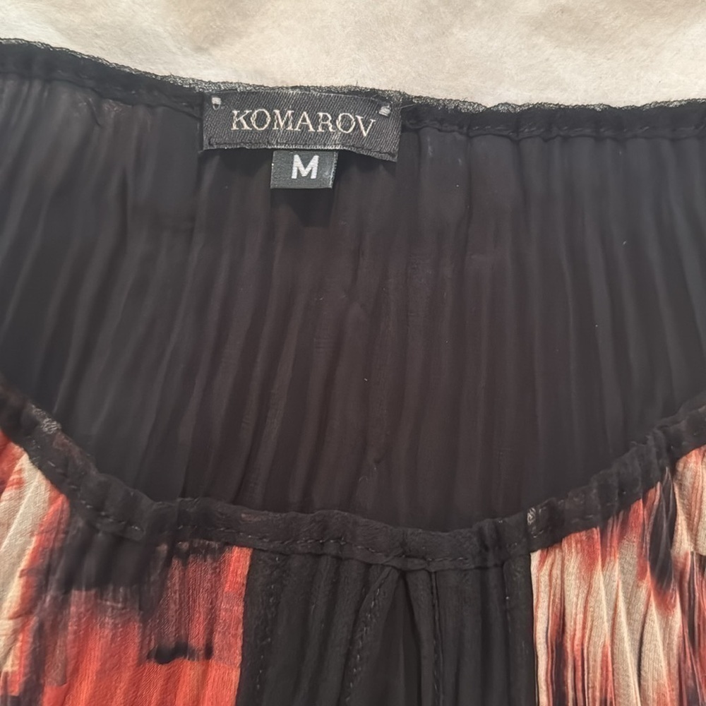 Komarov beautiful black rusty and cream colored dress - Picture 10 of 10